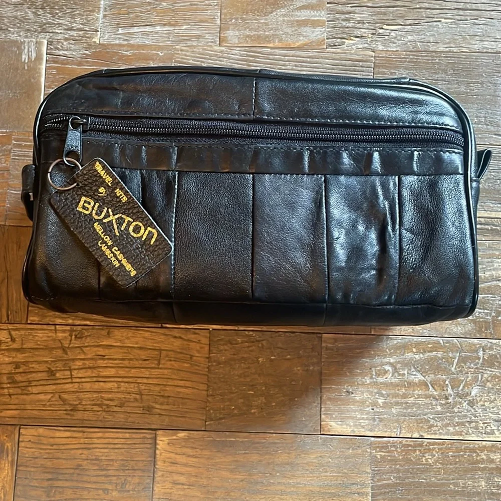 Buxton Cashmere Lambskin Patchwork Travel Case🖤